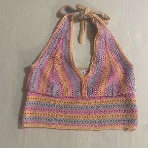 Hollister Multicolor Knit Crop Top